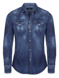 Langarmhemd Hemd Classic Western shirt navy