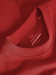 Jack & Jones Sweatshirt 2er-SET Rundhals Pullover mit ORIGINALS Print (6695) Rot (6695)
