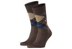 Burlington Kurzsocken Herren 2er Pack Manchester Grau/Dunkelbraun/Khaki/Braun