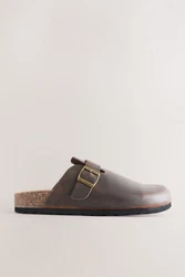Next Hausschuhe Pantolette Braun/Dunkelbraun/Beige