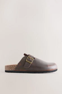 Next Hausschuhe Pantolette Braun/Dunkelbraun/Beige