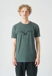 Cleptomanicx T-Shirt Mowe Grün/Dunkelgrün