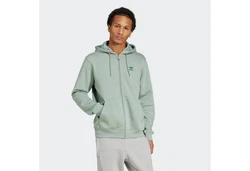 ADIDAS ORIGINALS Sweatjacke 'Trefoil Essentials' Grün/Hellgrün