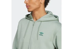ADIDAS ORIGINALS Sweatjacke 'Trefoil Essentials' Grün/Hellgrün