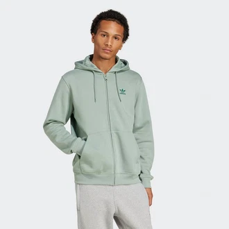 ADIDAS ORIGINALS Sweatjacke 'Trefoil Essentials' Grün/Hellgrün