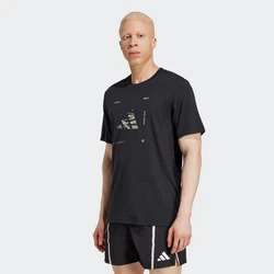 adidas Performance T-Shirt M BOX LOGO G T Schwarz/Dunkelgrün/Grün