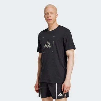 adidas Performance T-Shirt M BOX LOGO G T Schwarz/Dunkelgrün/Grün