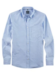 OLYMP Langarmhemd Casual Hellblau/Blau