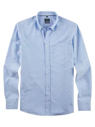 OLYMP Langarmhemd Casual Hellblau/Blau