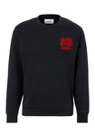 Replay Sweatshirt mit Stickerei Schwarz/Rot/Dunkelblau