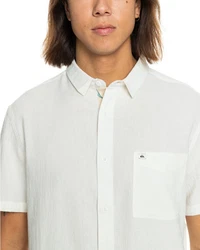 Quiksilver Kurzarmhemd Time Box Weiß/Creme/Hellblau