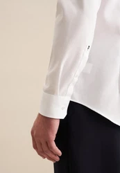 seidensticker Businesshemd Slim Langarm Kentkragen Weiß/Creme