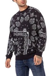 RedBridge Sweatshirt Streetwear-Pullover Schwarz/Creme/Braun/Dunkelblau