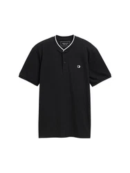 TOM TAILOR Denim Poloshirt mit Bomberkragen Schwarz