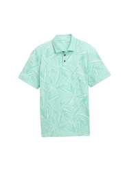 TOM TAILOR Poloshirt Piqu mit Palmen-Print Grün/Türkis/Hellgrün