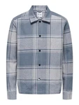 ONLY & SONS Langarmhemd blau/hellgrau/wei