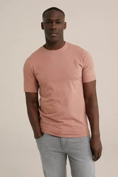 WE Fashion T-Shirt Braun/Rot/Lila