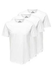 T-Shirt 3er Pack ONSBENNE (Spar-Set, 3-tlg) T-Shirt - Baumwolle - Atmungsaktiv - Vielseitiges Basic