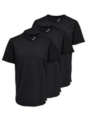 ONLY & SONS T-Shirt 3er Pack ONSBENNE Schwarz/Grau