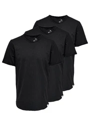 T-Shirt 3er Pack ONSBENNE (Spar-Set, 3-tlg) T-Shirt - Baumwolle - Atmungsaktiv - Vielseitiges Basic