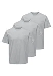 ONLY & SONS T-Shirt MAX 3er Pack (Spar-Set, 3-tlg) Grau/Hellgrau