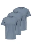 ONLY & SONS T-Shirt MAX 3er Pack (Spar-Set, 3-tlg) Blau/Grau/Hellblau