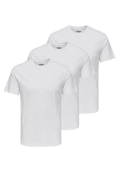 ONLY & SONS T-Shirt MAX 3er Pack (Spar-Set, 3-tlg) Grau/Weiß