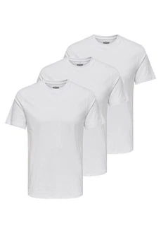 ONLY & SONS T-Shirt MAX 3er Pack (Spar-Set, 3-tlg) Grau/Weiß