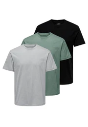 T-Shirt 3er Pack MAX (Spar-Set, 3-tlg) T-Shirt - Baumwolle - Atmungsaktiv - Vielseitiges Basic