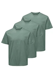 T-Shirt 3er Pack MAX (Spar-Set, 3-tlg) T-Shirt - Baumwolle - Atmungsaktiv - Vielseitiges Basic