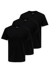 ONLY & SONS T-Shirt MAX 3er Pack (Spar-Set, 3-tlg) Schwarz