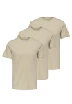 ONLY & SONS T-Shirt MAX 3er Pack (Spar-Set, 3-tlg) Khaki/Beige ONLY & SONS T-Shirt MAX 3er Pack (Spar-Set, 3-tlg) Khaki/Beige