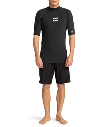 Billabong Rash Guard Waves All Day Grün/Schwarz/Grau