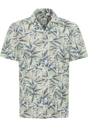 MUSTANG Kurzarmhemd Style Collin AOP Shirt Blau