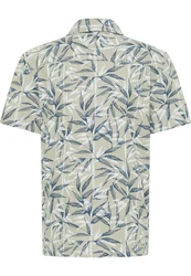 MUSTANG Kurzarmhemd Style Collin AOP Shirt Blau