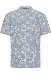 MUSTANG Kurzarmhemd Style Collin AOP Shirt Blau