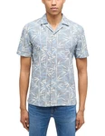 MUSTANG Kurzarmhemd Style Collin AOP Shirt Blau