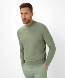 Brax Strickpullover Grün/Khaki/Hellgrün/Dunkelgrün