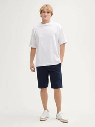 TOM TAILOR Denim Regular Fit Chino Shorts Weiß/Creme/Dunkelblau/Hellblau