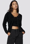 freshlions Strickjacke Madison mit Binde-Funktion Schwarz
