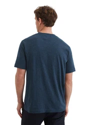 Marc O'Polo T-Shirt aus Single-Slub-Jersey Blau/Dunkelblau/Hellblau