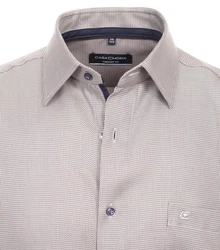 CASAMODA Businesshemd Kent Comfort Fit Grau/Braun/Beige/Dunkelgrau/Lila