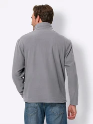 Sieh an! Sweater Fleeceshirt Grau/Hellgrau/Dunkelblau