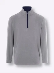 Sieh an! Sweater Fleeceshirt Grau/Hellgrau/Dunkelblau