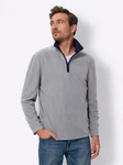 Sieh an! Sweater Fleeceshirt Grau/Hellgrau/Dunkelblau