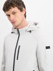 bugatti Steppjacke Grau/Weiß