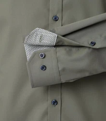 VENTI CASAMODA Businesshemd Body Fit Kentkragen Dunkelgrün/Khaki/Grün