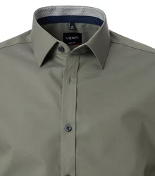 VENTI CASAMODA Businesshemd Body Fit Kentkragen Dunkelgrün/Khaki/Grün