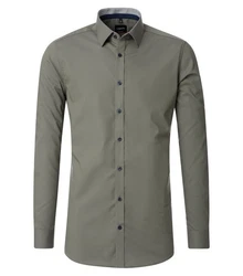 VENTI CASAMODA Businesshemd Body Fit Kentkragen Dunkelgrün/Khaki/Grün