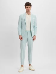 Finshley & Harding London Anzug Brixdon-Hoxdon Hellblau/Blau/Türkis